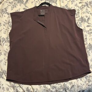 Figs Chocolate Brown Sleeveless Top